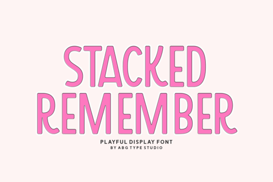Stacked Remember Font